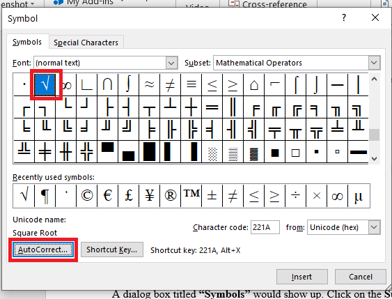 5 façons d'insérer un symbole de racine carrée dans Word