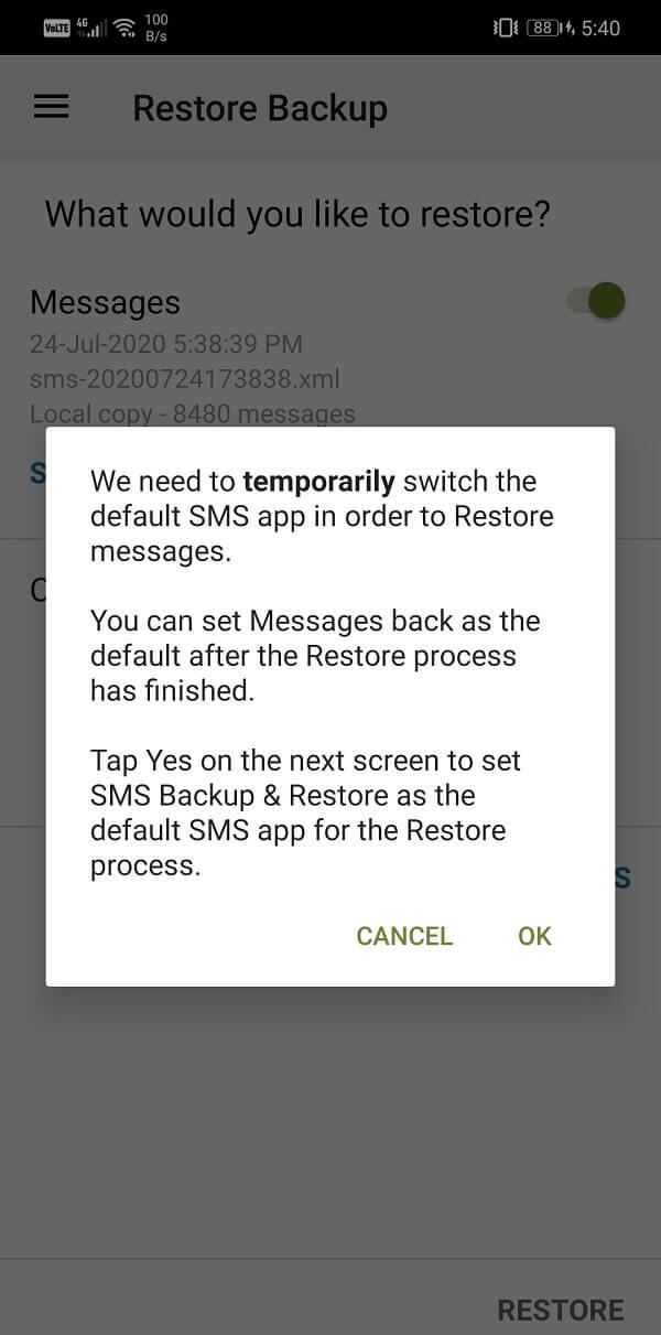 Come eseguire il backup e ripristinare i messaggi di testo su Android