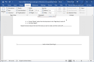 Come creare una pagina orizzontale in Word