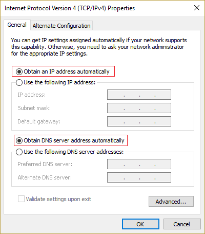 Correction de l'erreur de saisie des informations d'identification réseau sur Windows 10