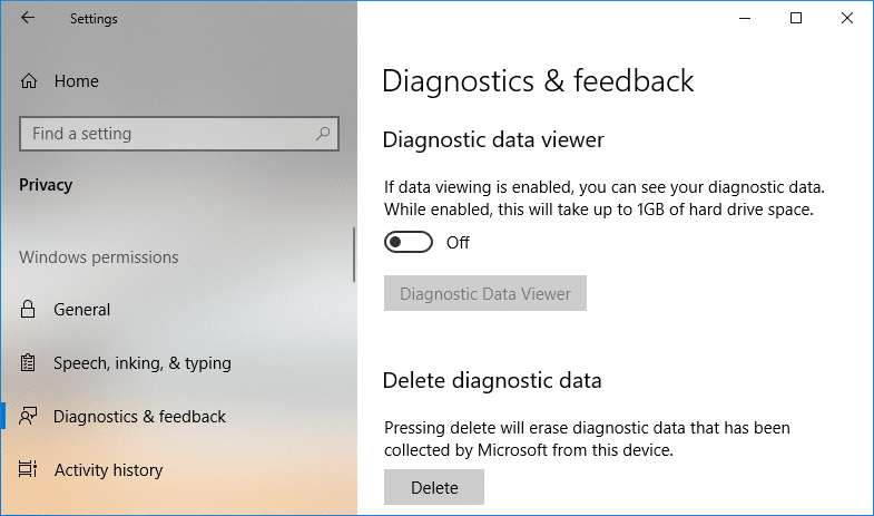 在 Windows 10 中啟用或禁用診斷數據查看器
