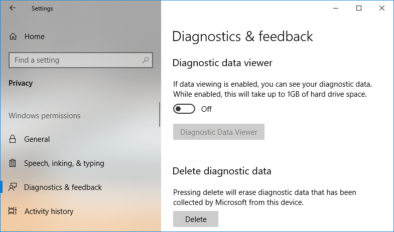 Aktivieren oder Deaktivieren des Diagnosedaten-Viewers in Windows 10