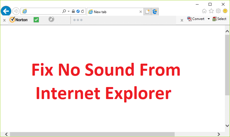 Correggi nessun suono su Internet Explorer 11