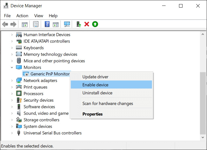 Betulkan Tidak dapat melaraskan kecerahan skrin dalam Windows 10