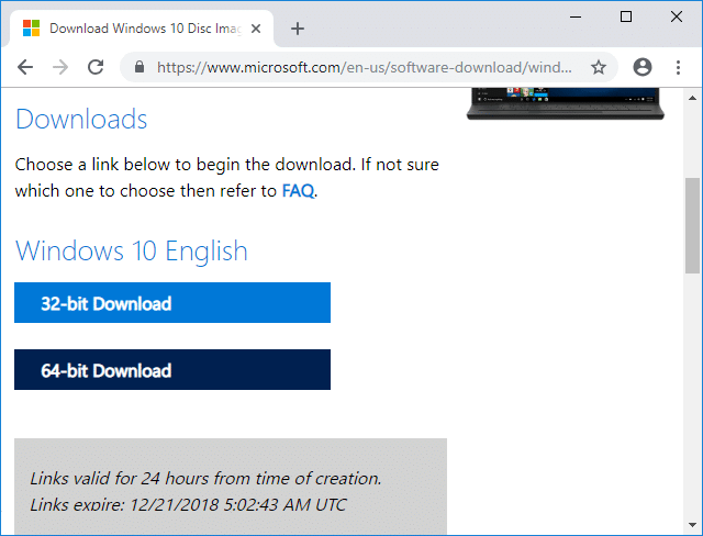 Unduh resmi Windows 10 ISO tanpa Media Creation Tool