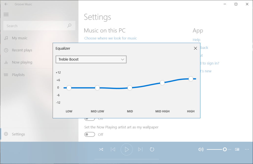 如何在 Windows 10 的 Groove Music 中使用均衡器