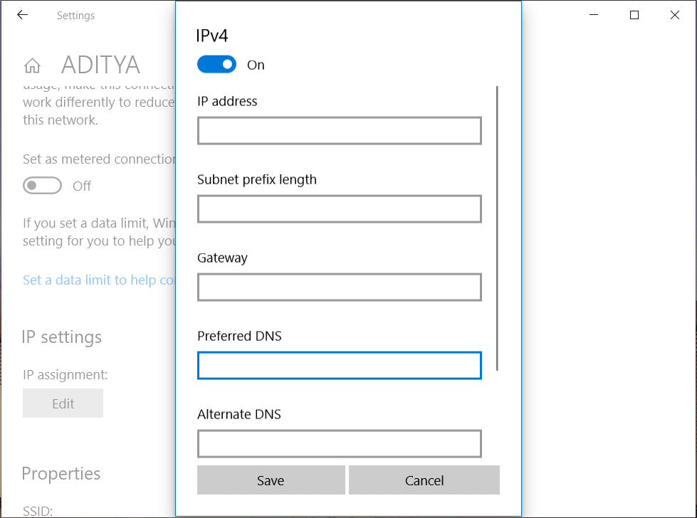 3 modi per modificare le impostazioni DNS su Windows 10