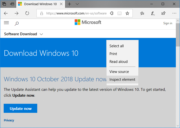 ดาวน์โหลด Windows 10 ISO อย่างเป็นทางการโดยไม่ต้องใช้ Media Creation Tool