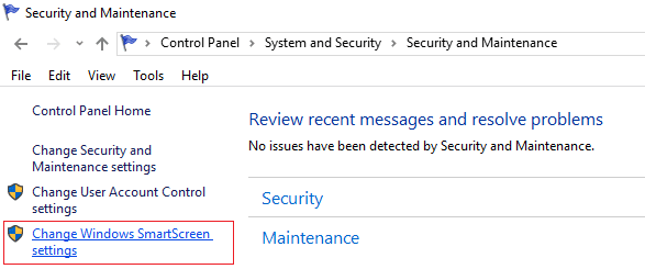 Windows10でSmartScreenフィルターを無効にする
