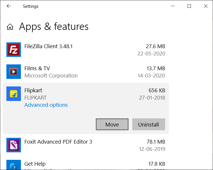 Comment déplacer les programmes installés vers un autre lecteur sous Windows 10