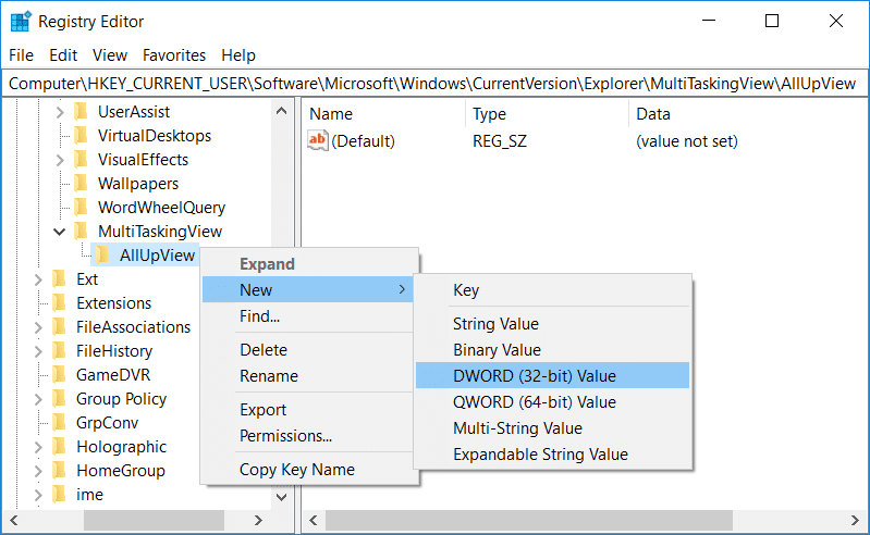 Nonaktifkan Tombol Tampilan Tugas di Windows 10