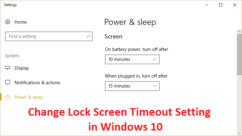 Ubah Pengaturan Timeout Layar Kunci di Windows 10