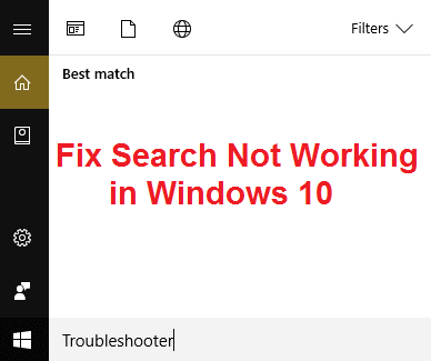 Perbaiki Pencarian Tidak Bekerja di Windows 10