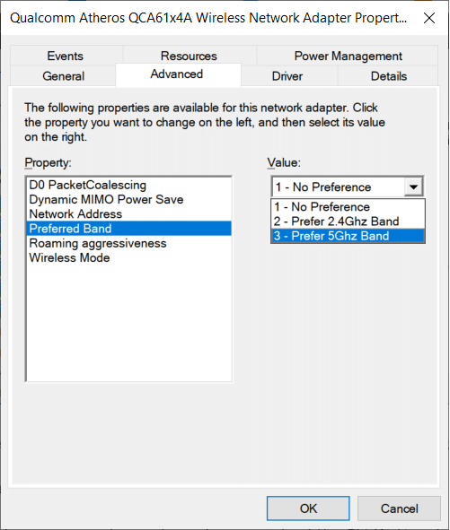 Correction du WiFi 5 GHz qui n'apparaît pas dans Windows 10