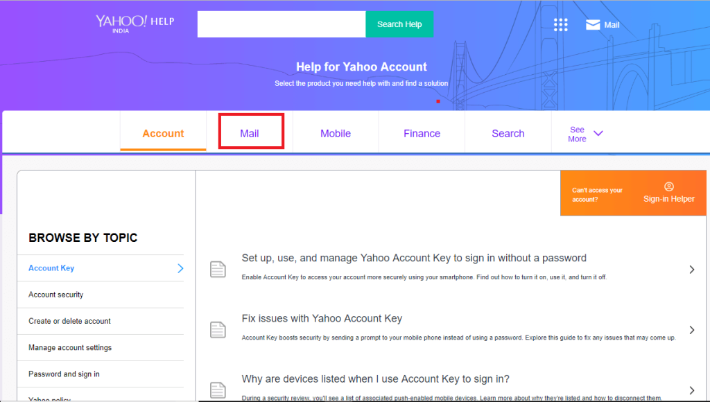 วิธีติดต่อ Yahoo สำหรับข้อมูลสนับสนุน