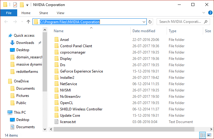 Erreur d'échec du programme d'installation de NVIDIA sur Windows 10 [RÉSOLU]