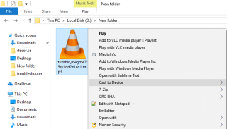Hapus Cast to Device Option dari Context Menu di Windows 10