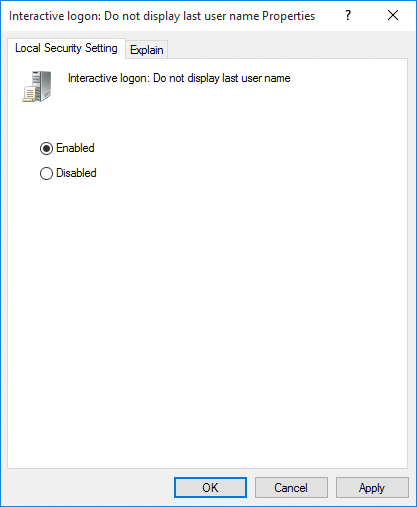 إخفاء عنوان البريد الإلكتروني على شاشة تسجيل الدخول إلى Windows 10