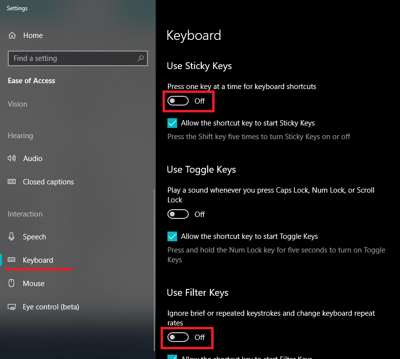 Windows 10'da Çalışmayan Backspace'i Düzeltin