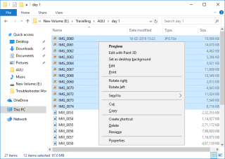 Perbaiki Item Menu Konteks yang Hilang ketika lebih dari 15 File Dipilih