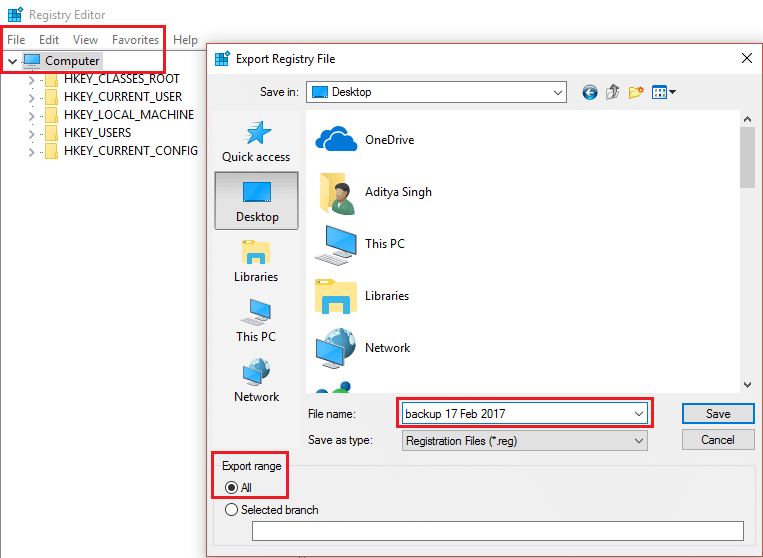 Cómo hacer una copia de seguridad y restaurar el registro en Windows