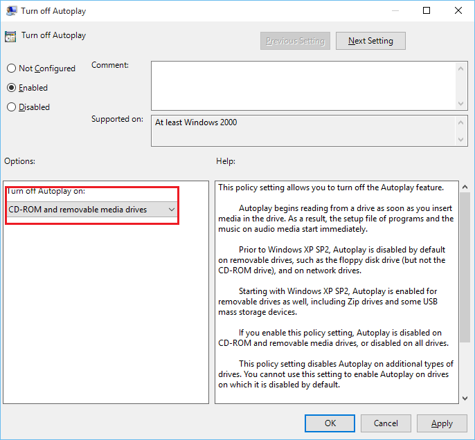 Aktifkan atau Nonaktifkan AutoPlay di Windows 10