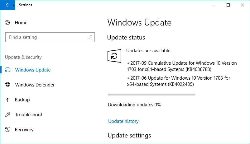 إصلاح تحديثات Windows 10 لن تثبت خطأ