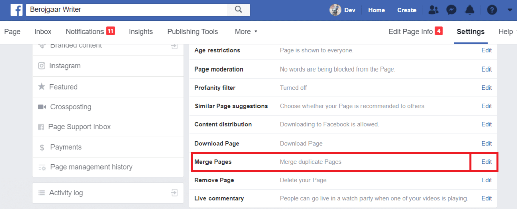 Cara mengonversi Profil Facebook Anda menjadi Halaman Bisnis