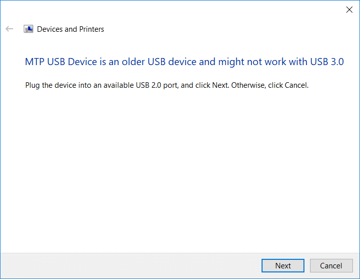 Napraw urządzenie kompozytowe USB nie działa poprawnie z USB 3.0