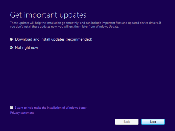 Perbaiki asisten pemutakhiran Windows 10 macet di 99%
