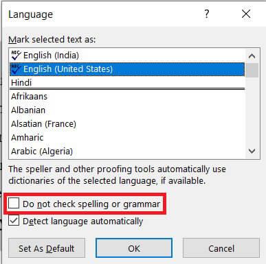 Comment désactiver le correcteur orthographique de Microsoft Word