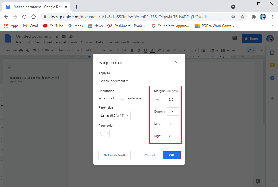 2 manières de modifier les marges dans Google Docs