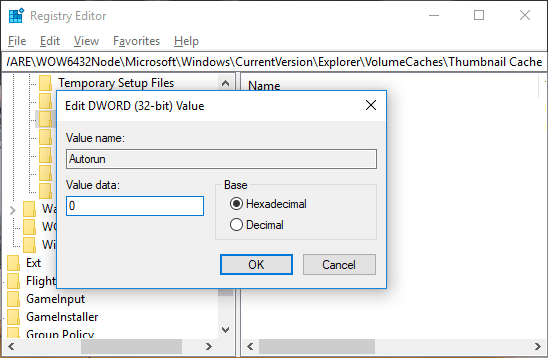 หยุด Windows 10 จากการลบแคชรูปย่อโดยอัตโนมัติ