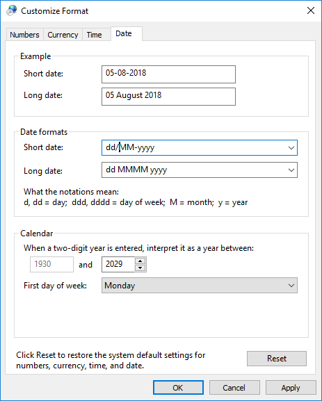 Как изменить формат даты и времени в Windows 10