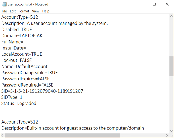 Cómo ver los detalles de la cuenta de usuario en Windows 10 Cómo ver los detalles de la cuenta de usuario en Windows 10