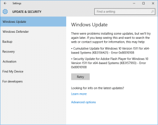 [DIPERBAIKI] Kesalahan Pembaruan Windows 0x80010108