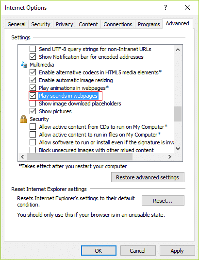 在 Internet Explorer 11 上修復無聲音