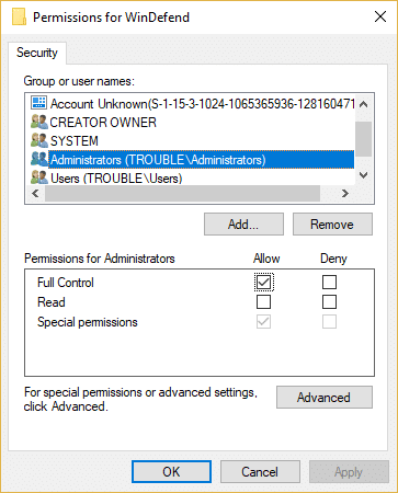 Comment prendre le contrôle total ou la propriété des clés de registre Windows