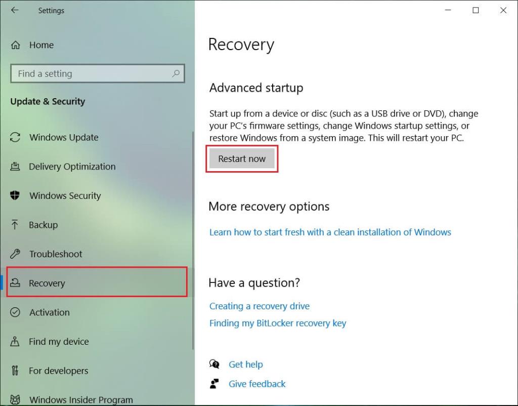 Comment accéder aux options de démarrage avancées dans Windows 10
