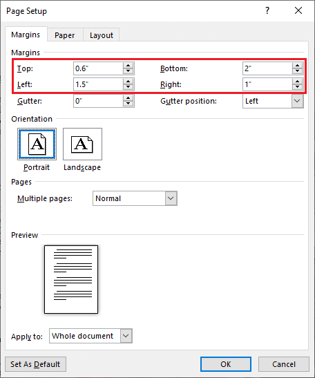 نحوه تنظیم حاشیه های 1 اینچی در Microsoft Word