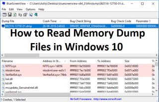 Cara Membaca File Memory Dump di Windows 10