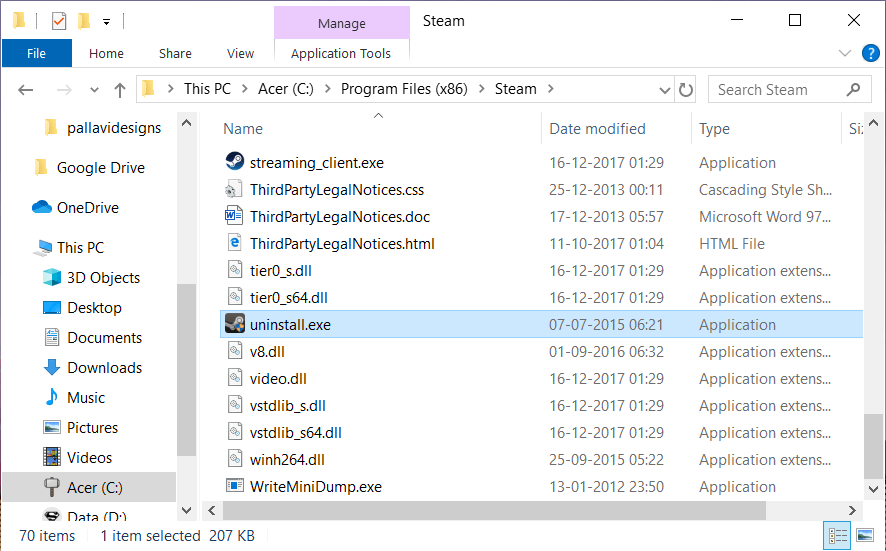 Paksa Nyahpasang Program yang tidak akan Nyahpasang Dalam Windows 10