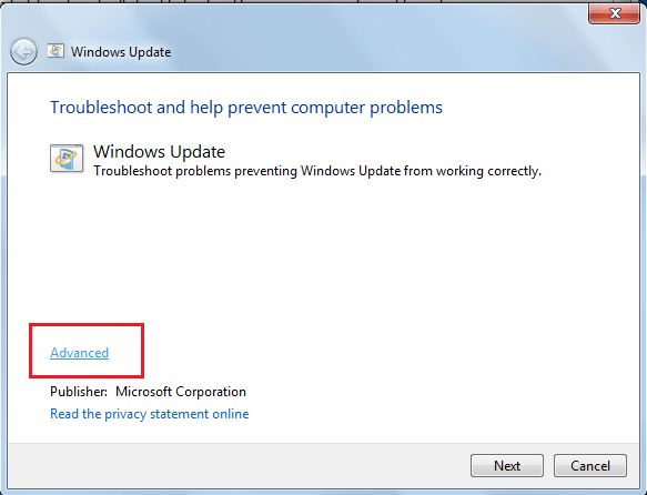 Perbaiki Pembaruan Windows 7 Tidak Mengunduh