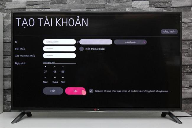 How to create an LG TV account