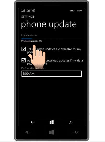 Anweisungen zum Aktualisieren der Windows 10-Version für die Lumia-Serie
