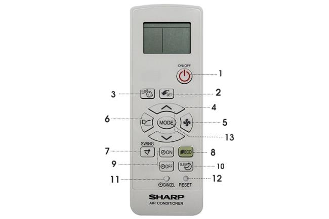 How to control Sharp air conditioner remote control J-tech inverter series