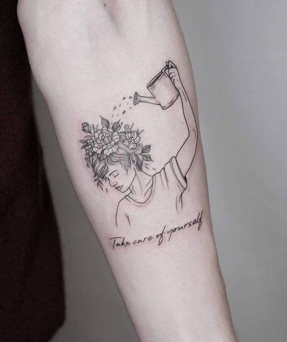 Collection of tattoo patterns express loneliness