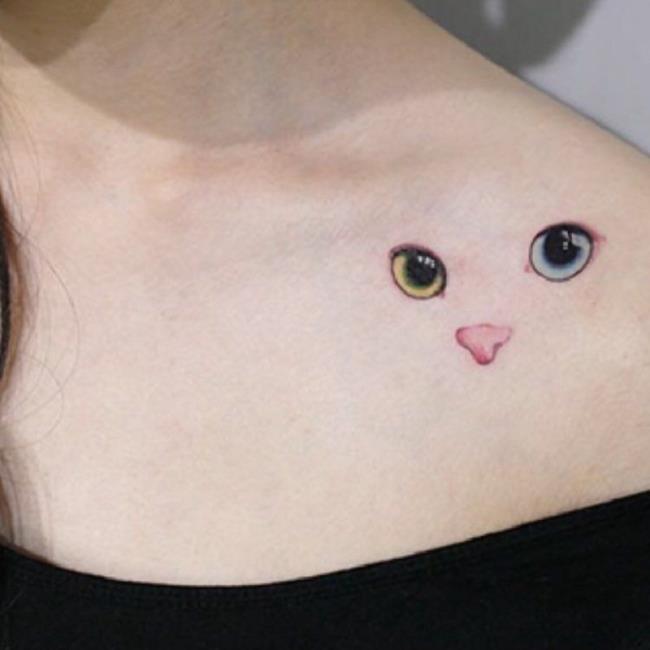 Kolekcja ślicznych, nieodpartych tatuaży z uroczymi kotami