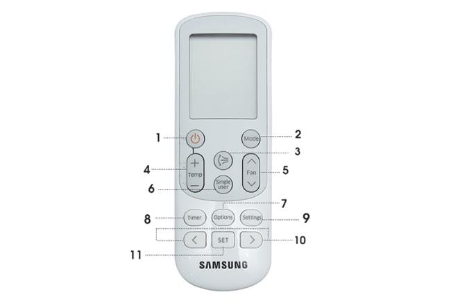 How to use Samsung air conditioner remote