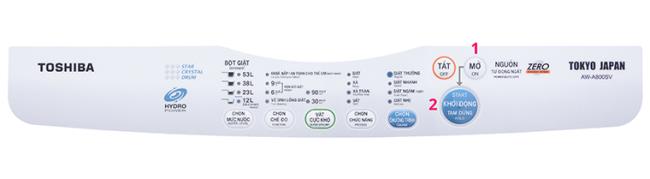 Cara menggunakan panel kawalan mesin basuh Toshiba AW-A800SV